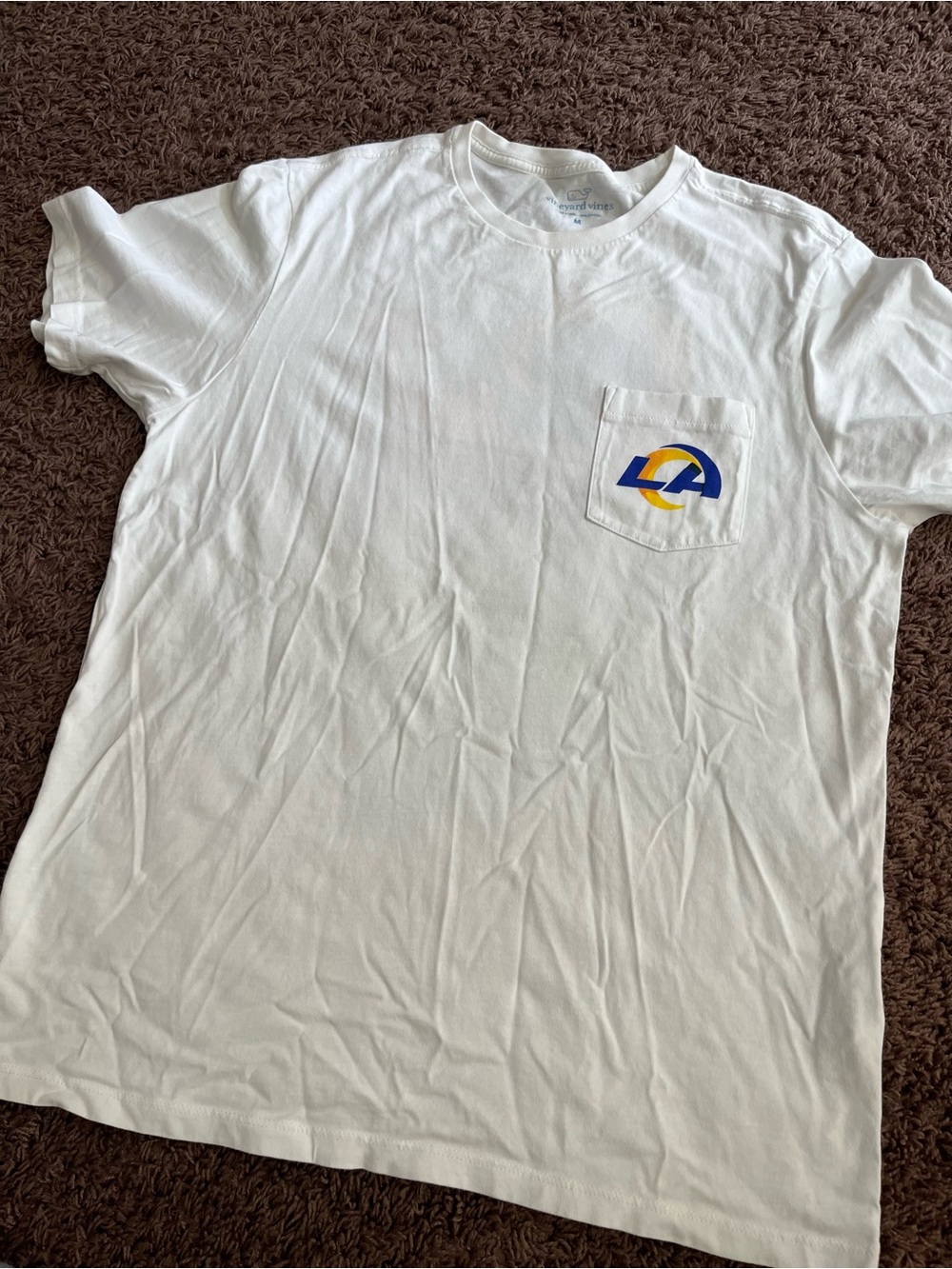 Mens Vineyard Vines Los Angeles Rams T Shirt Size Medium White
